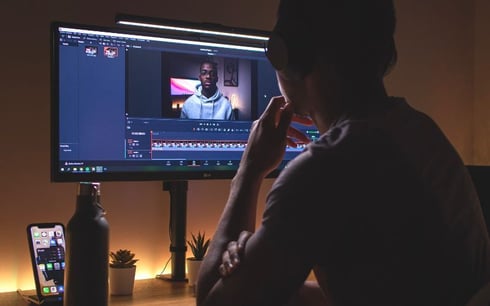 man-editing-a-video-to-become-a-content-creator
